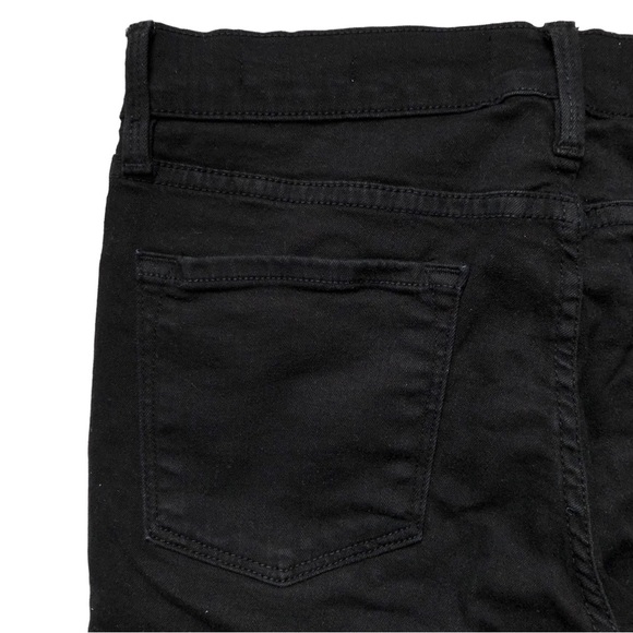 Frame Le Skinny de Jeanne Size 27 Distressed Black with Holes Film Noir - Picture 10 of 16